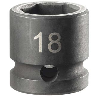 NSS.18A - Nasadka udarowa 1/2" 6-kątna, krótka, metryczna, 18 mm