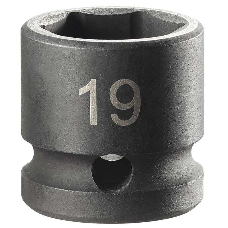 NSS.19A - 1/2" 6-point impact socket, short, metric, 19 mm