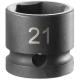 NSS.21A - 1/2" 6-point impact socket, short, metric, 21 mm