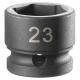 NSS.23A - 1/2" 6-point impact socket, short, metric, 23 mm