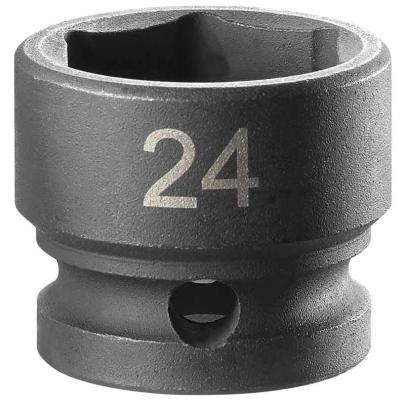 NSS.24A - 1/2" 6-point impact socket, short, metric, 24 mm