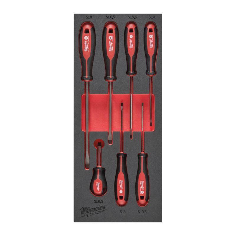 4932492395 - Moduł wkrętaków do śrub z rowkiem, 3 - 8 mm (7 szt.), wkładka piankowa