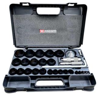 245.J2A - zestaw do wykonywania uszczelek okrągłych, wycinaki 3 - 50 mm, cyrkiel 44 - 420 mm