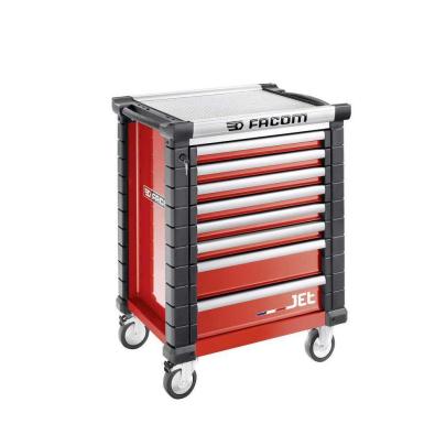 SPOTLIGHTJET8M - Roller cabinet with equipment, 9 modules, red