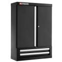 JLS3-2202BS - Single top unit Jetline+, 2 solid doors and 2 drawers, black