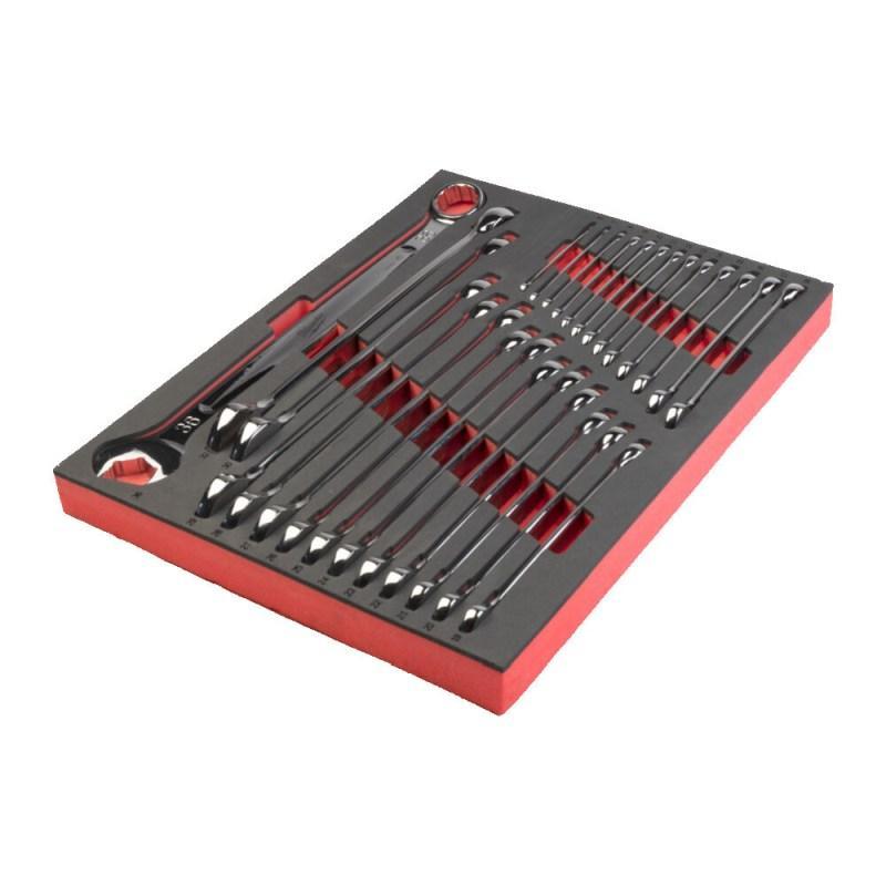 4932493247 - Moduł kluczy płasko-oczkowych Maxbite, 6 - 36 mm (27 szt.), wkładka piankowa