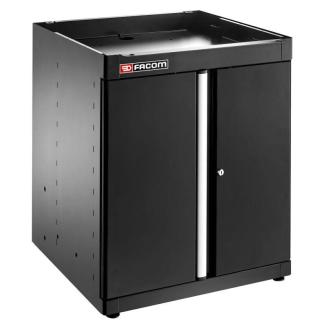 JLS3-MBSPPBS - Szafka niska Jetline+, pojedyncza z drzwiami pełnymi, czarna