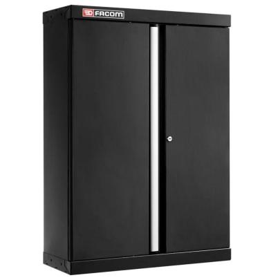 JLS3-MHSPPBS - Szafka wysoka Jetline +, pojedyncza z drzwiami pełnymi, 2 półki, czarna