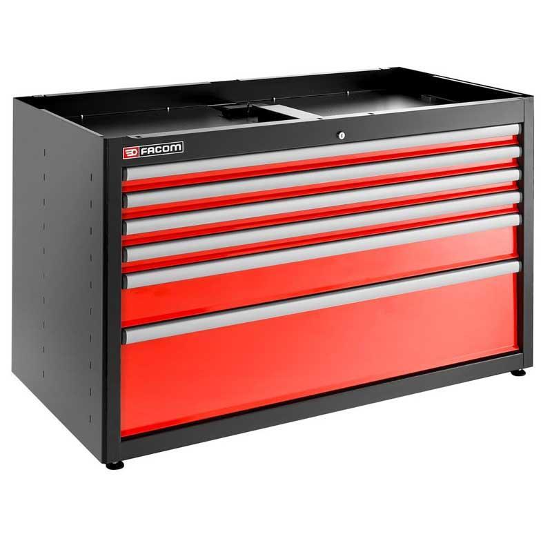 JLS3-MBD6T - Szafka niska Jetline+, podwójna, 6 szuflad, czerwona