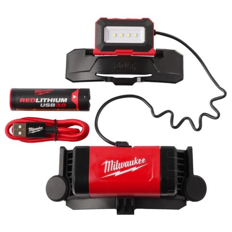 L4 BOLTHL-301 - Akumulatorowa latarka - czołówka USB na kask BOLT, 600 lumenów, 4 V, 3.0 Ah