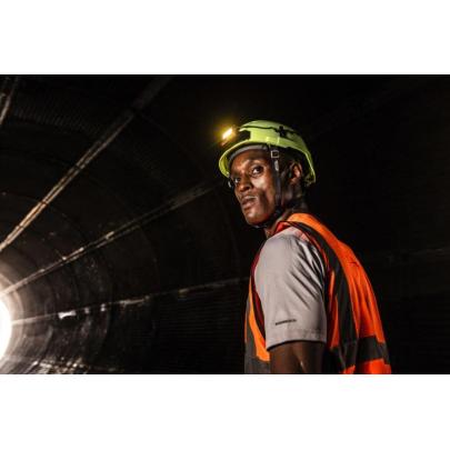 L4 BOLTHL-301 - Akumulatorowa latarka - czołówka USB na kask BOLT, 600 lumenów, 4 V, 3.0 Ah