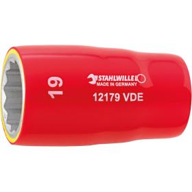 12179 VDE-10 - Nasadka 1/2" izolowana VDE, 12-kątna, krótka, metryczna, 10 mm