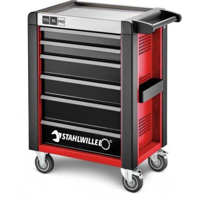 95/6 R PRO - Wózek warsztatowy TTS 95 PRO, 6 szuflad, 3 moduły na szufladę, czerwony