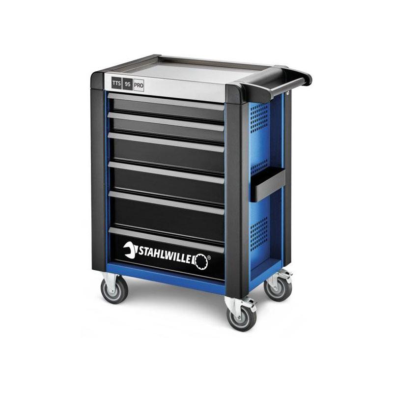 95/6 B PRO - Wózek warsztatowy TTS 95 PRO, 6 szuflad, 3 moduły na szufladę, niebieski
