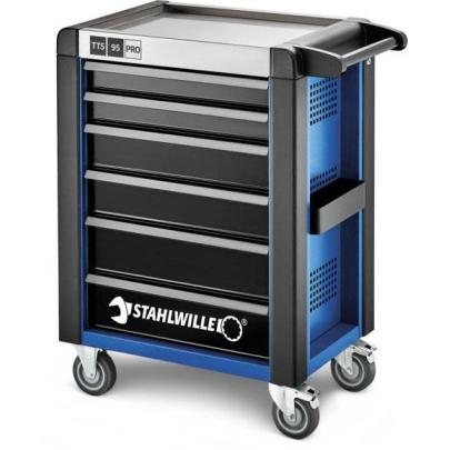 95/6 B PRO - Wózek warsztatowy TTS 95 PRO, 6 szuflad, 3 moduły na szufladę, niebieski