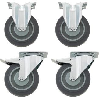 R 95 - Zestaw kół: 2 ruchome i 2 nieruchome, do wózków warsztatowych WB620, 95, 95VA