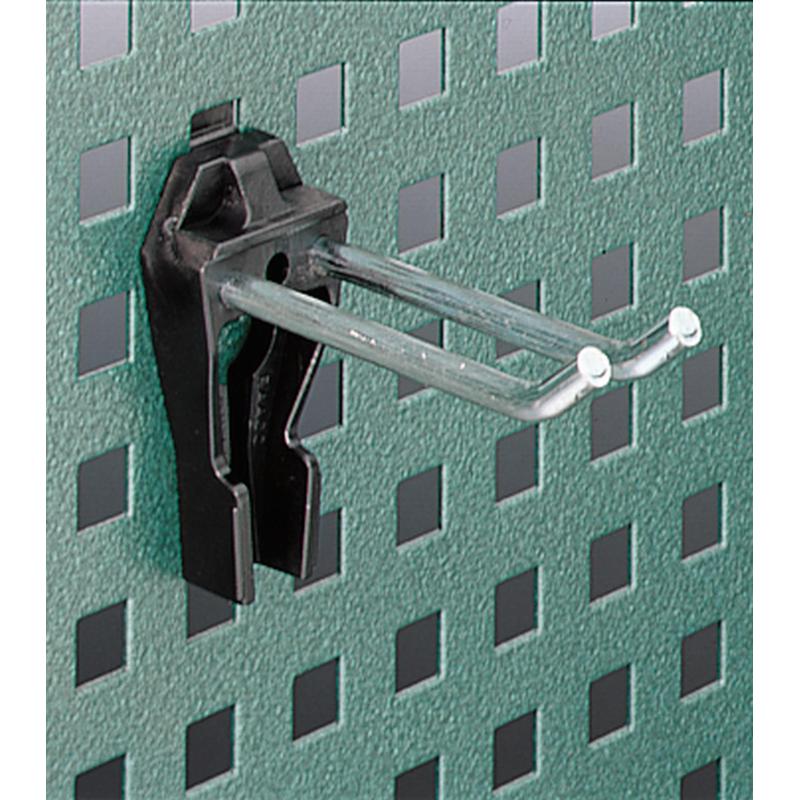 8032/2 - Hak podwójny prosty 60 mm, do tablicy 8002, stołu warsztatowego WB620 i wózków warsztatowych 95, 95VA, 98VA