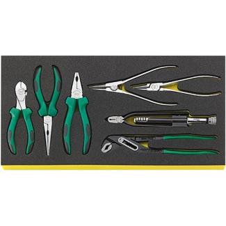 TCS WT 6501-6602/7-1 - Moduł szczypiec do szuflad skrzyni narzędziowej nr 13217 (7 szt.), wkładka piankowa