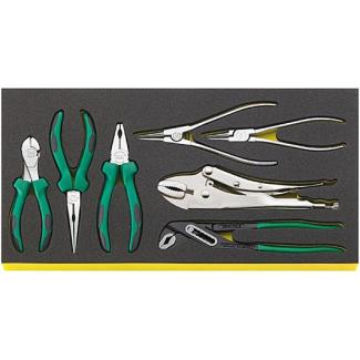 TCS WT 6501-6602/7 - Moduł szczypiec do szuflad skrzyni narzędziowej nr 13217 (7 szt.), wkładka piankowa