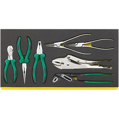 TCS WT 6501-6602/7 - Moduł szczypiec do szuflad skrzyni narzędziowej nr 13217 (7 szt.), wkładka piankowa