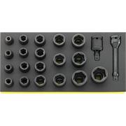 TCS 50IMP/19/2 - Moduł nasadek i akcesoriów udarowych 1/2", 8 - 32 mm (21 szt.), wkładka piankowa