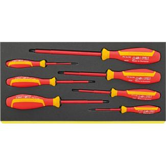 TCS 4665/4670 VDE - Moduł wkrętaków izolowanych VDE, PH0 - PH3, PZ0 - PZ2 (7 szt.), wkładka piankowa