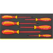 TCS 4660/4665 VDE - Moduł wkrętaków izolowanych VDE, 2,5 - 6,5 mm, PH1 - PH2 (6 szt.), wkładka piankowa