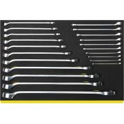TCS 14/21, 6-36 mm - Moduł kluczy oczkowo-płaskich długich, 6 - 36 mm (21 szt.), wkładka piankowa