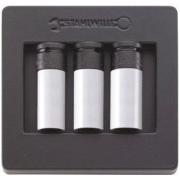 ES 2309K/3 - Moduł nasadek do kół 1/2", 17 - 21 mm (3 szt.), wkładka plastikowa