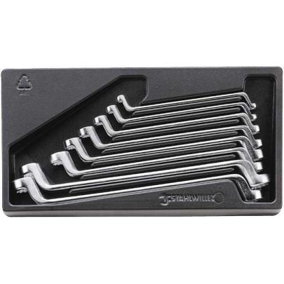 ES 20/8, 6x7-19x22 mm - Moduł kluczy oczkowych głębokoodsadzonych, 6x7 - 19x22 mm (8 szt.), wkładka plastikowa