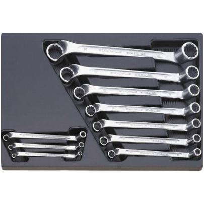 ES 20/10, 6x7-30x32 mm - Moduł kluczy oczkowych głębokoodsadzonych, 6x7 - 30x32 mm (10 szt.), wkładka plastikowa