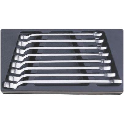 ES 14/8, 16-24 mm - Moduł kluczy oczkowo-płaskich długich, 16 - 24 mm (8 szt.), wkładka plastikowa