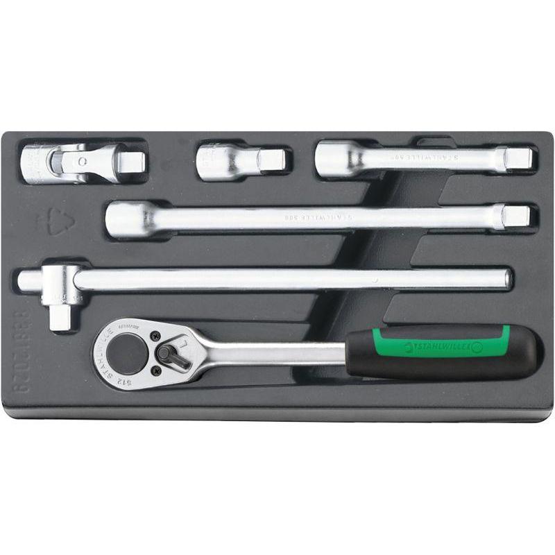 ES 1/2-512/6 - Moduł akcesoriów nasadowych z grzechotką 1/2" (6 szt.), wkładka plastikowa