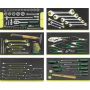 806/6 WT TCS - Zestaw 104 narzędzi do przeglądów w 6 modułach piankowych do skrzyni 13217