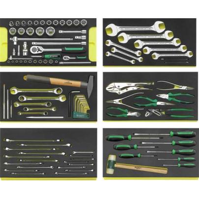 806/6 WT TCS - Zestaw 104 narzędzi do przeglądów w 6 modułach piankowych do skrzyni 13217