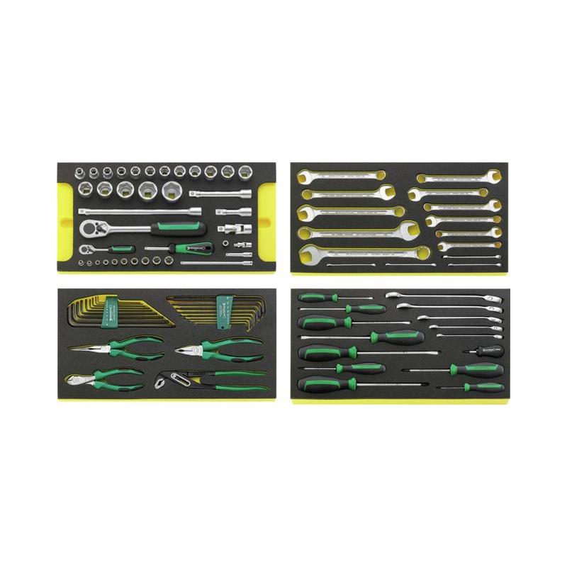 805/4 WT TCS - Zestaw 89 narzędzi do przeglądów w 4 modułach piankowych do skrzyni 13217