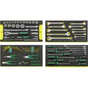 805/4 WT TCS - Zestaw 89 narzędzi do przeglądów w 4 modułach piankowych do skrzyni 13217