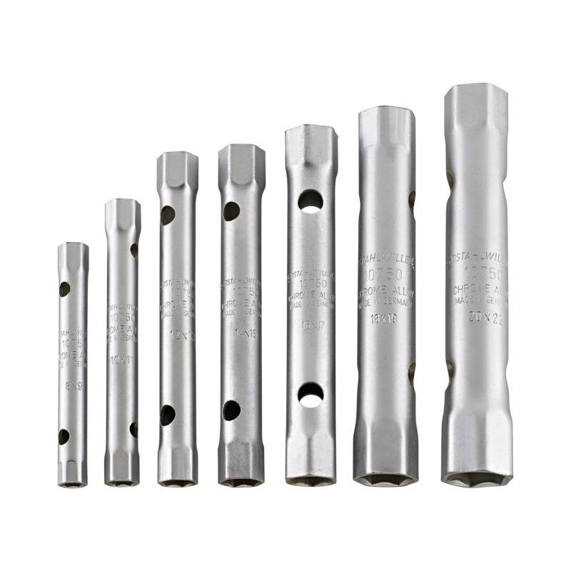 10750/7 - Zestaw kluczy nasadowych rurkowych, 8x9 - 20x22 mm (7 szt.)