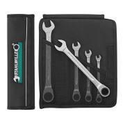 17F/5 - Zestaw kluczy oczkowo-płaskich grzechotkowych, 8 - 19 mm (5 szt.)