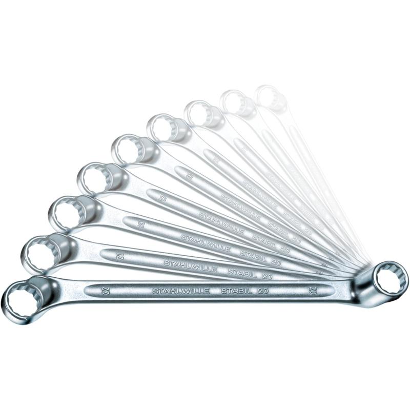 20A/6 - Zestaw kluczy oczkowych głębokoodsadzonych STABIL, 1/4"x5/16" - 7/8"x15/16" (6 szt.)