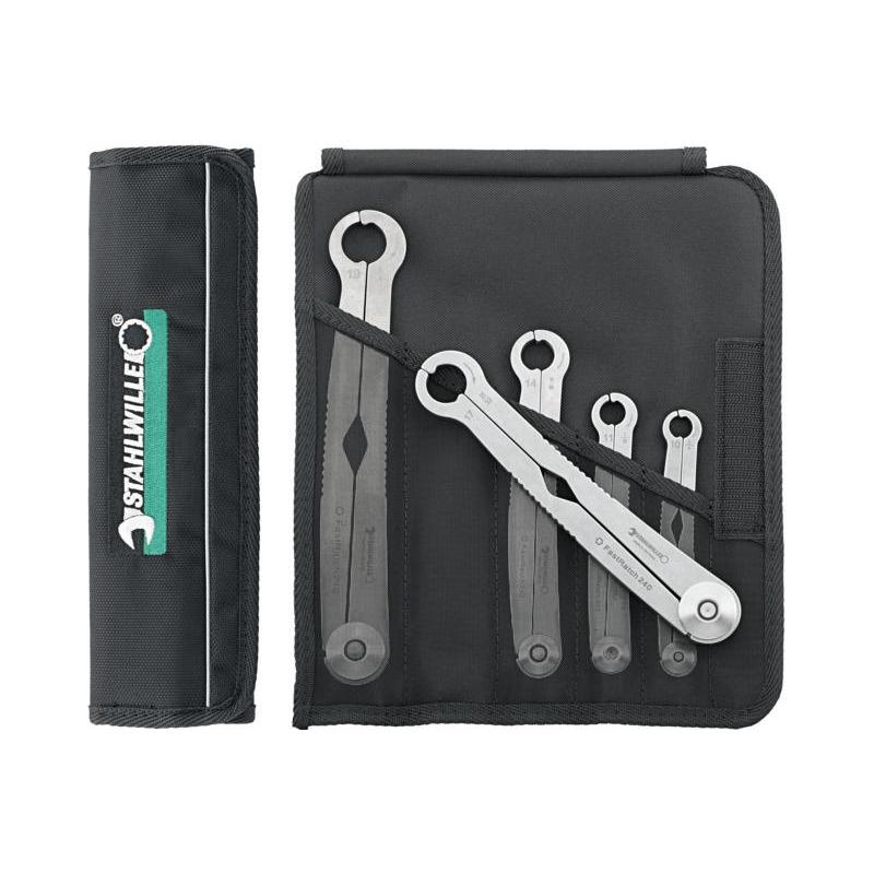 240/5 - Zestaw kluczy oczkowo-otwartych szybkich FastRatch do nakrętek, 10 - 19 mm (5 szt.)