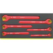 TCS 12160 VDE - Moduł kluczy jednostronnych płaskich izolowanych VDE, 10 - 22 mm (6 szt.), wkładka piankowa