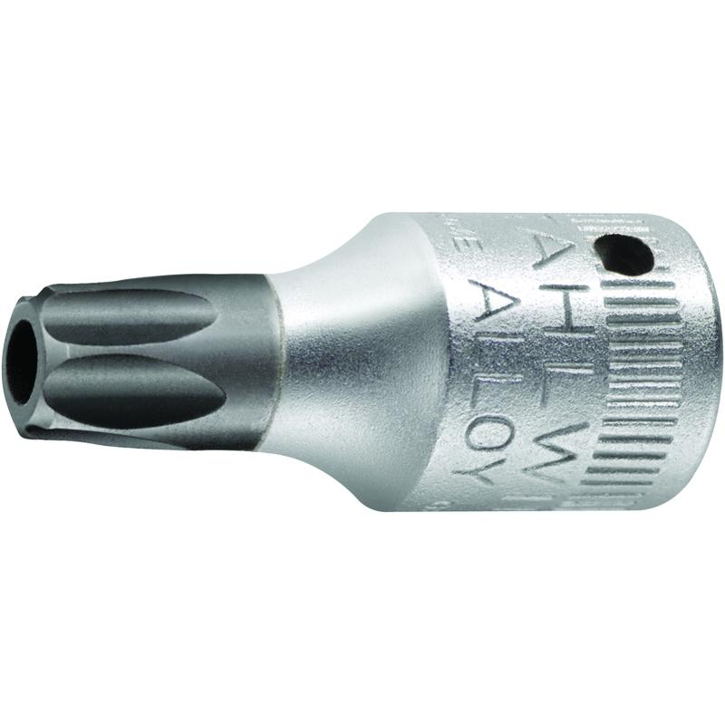 44 KTXB T 10 - Nasadka trzpieniowa 1/4" do śrub Torx® Tamper Resistant z otworem, T10