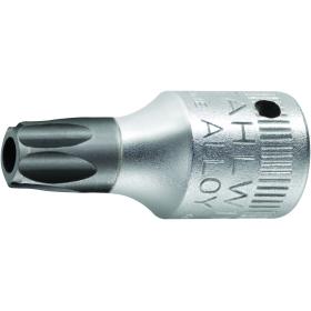 44 KTXB T 20 - Nasadka trzpieniowa 1/4" do śrub Torx® Tamper Resistant z otworem, T20