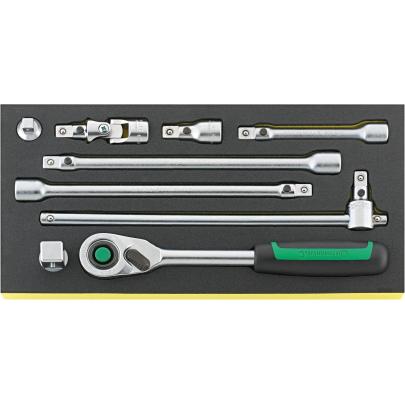 TCS 1/2" 512/9 QR - Moduł akcesoriów nasadowych QR 1/2" (9 szt.), wkładka piankowa