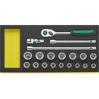 TCS 456/16/4 MF QR - Moduł nasadek i akcesoriów QR 3/8", 7 - 22 mm (20 szt.), wkładka piankowa