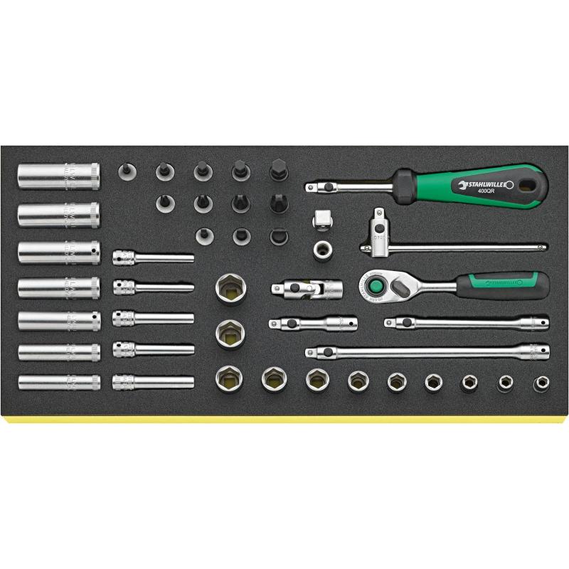 TCS 40/35/9 QR - Moduł nasadek i akcesoriów QR 1/4", 3 - 14 mm, PH1 - PH4 (44 szt.), wkładka piankowa