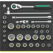 TCS 50/52/30/6 QR - Moduł nasadek i akcesoriów QR 1/2", 5 - 34 mm (36 szt.), wkładka piankowa