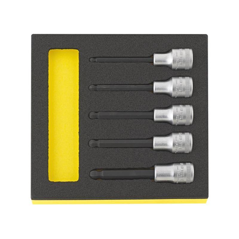 TCS 54KK/5 - Moduł nasadek trzpieniowych 1/2", 5 - 10 mm (5 szt.), wkładka piankowa