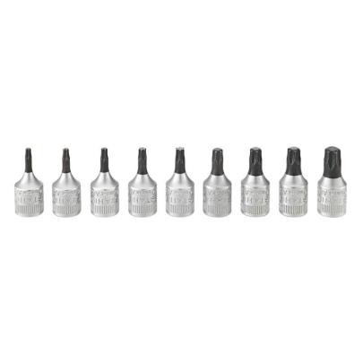44KTX/9 - Zestaw nasadek 1/4" trzpieniowych Torx, T8 - T40 (9 szt.)